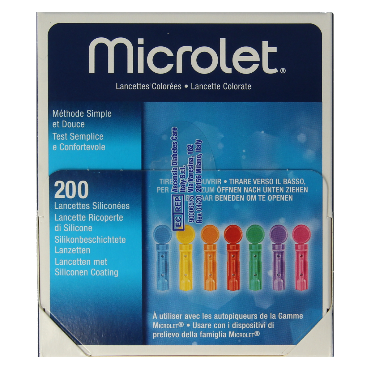 Bayer Microlet lancet gekleurd P6571 1.00 Stuks