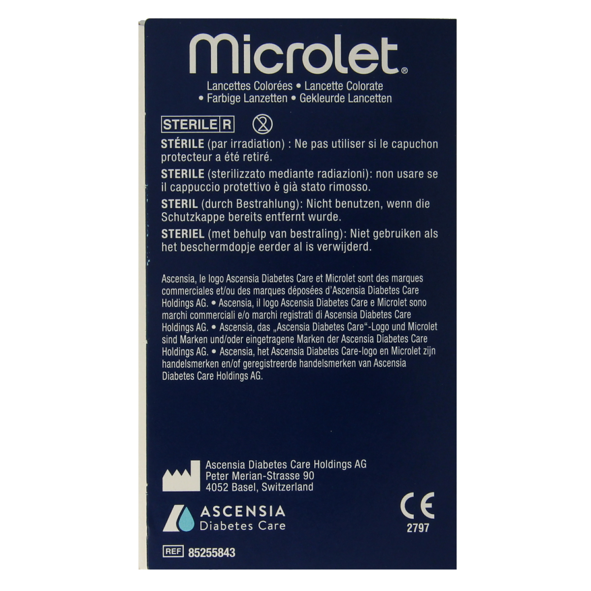 Bayer Microlet lancet gekleurd P6571 1.00 Stuks
