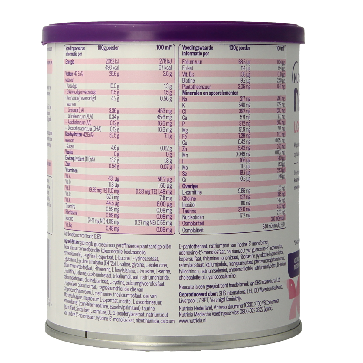 Neocate Dieetvoeding LCP 400.00 Gram