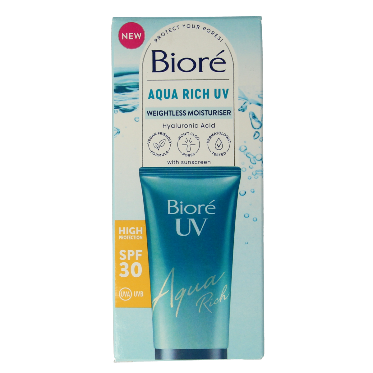 Biore Aqua moisturiser rich weightless SPF30 UV 50.00 Milliliter