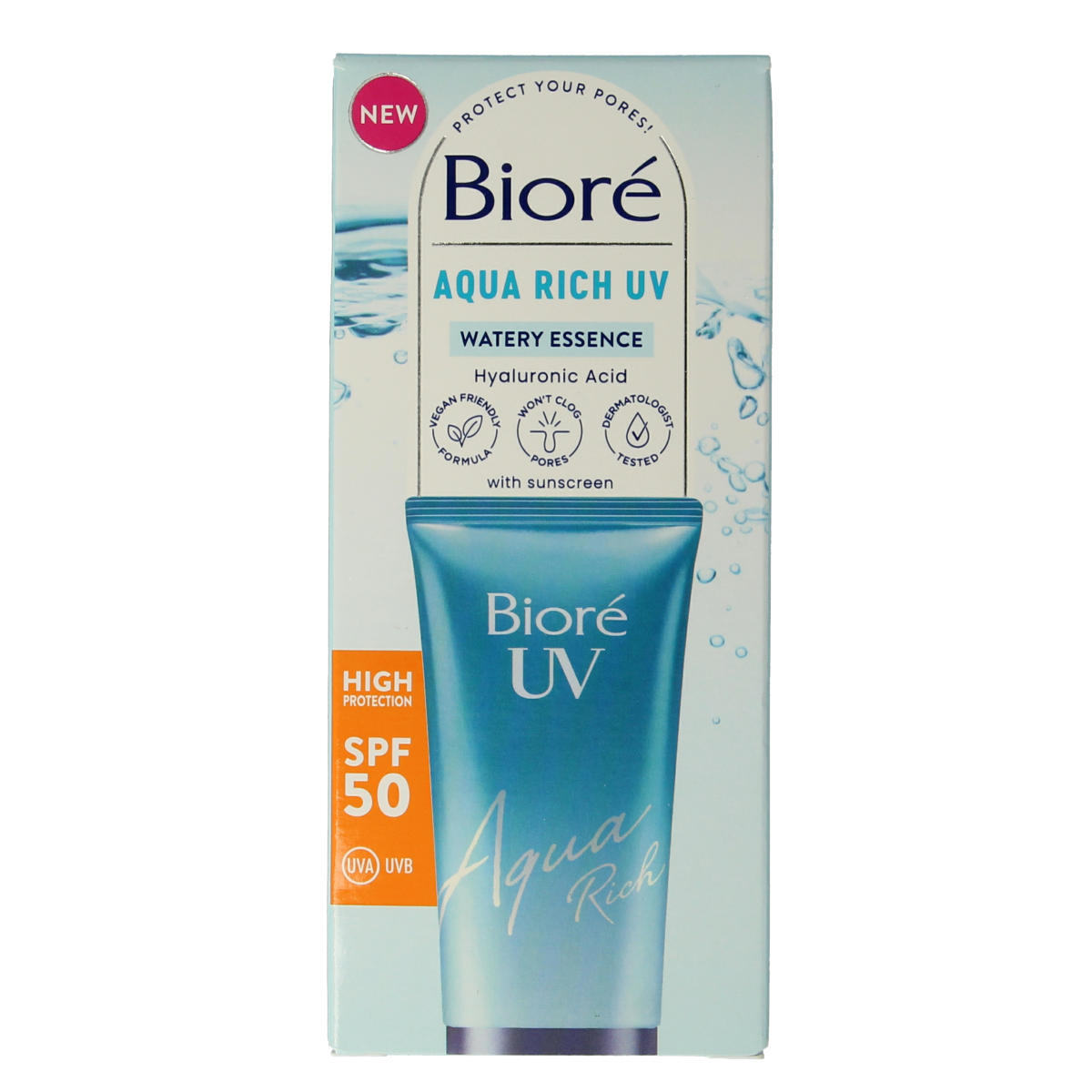 Biore Aqua moisturiser rich weightless SPF50 UV 50.00 Milliliter