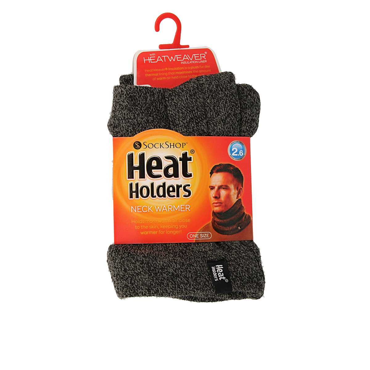 Heat Holders Mens neck warmer one size charcoal 1.00 Stuks