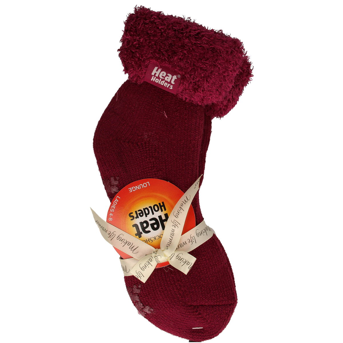 Heat Holders Ladies lounge socks maat 4-8 (37-42) plum 1.00 Paar