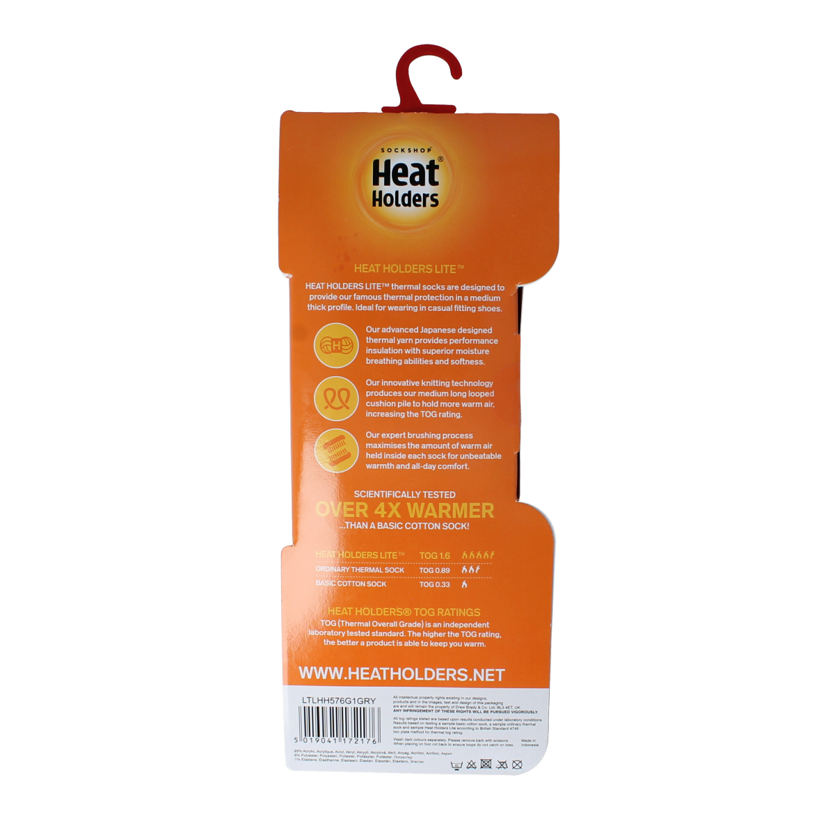 Heat Holders Lite socks 37-42 light grey 1.00 Paar