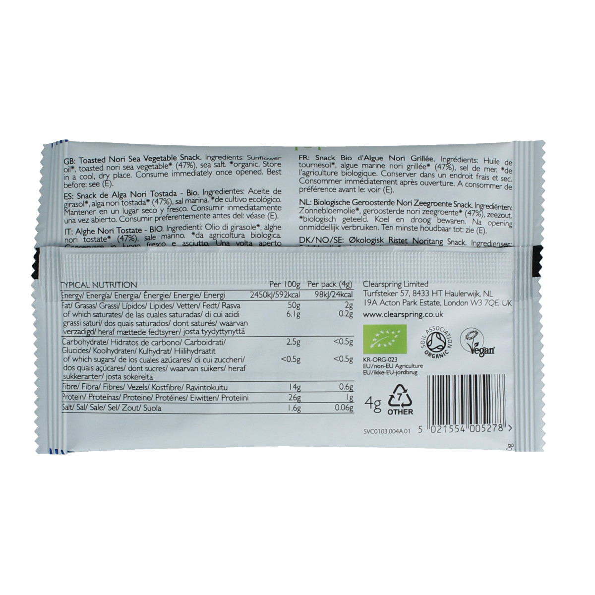 Clearspring Seaveg - crispies original bio 4.00 Gram