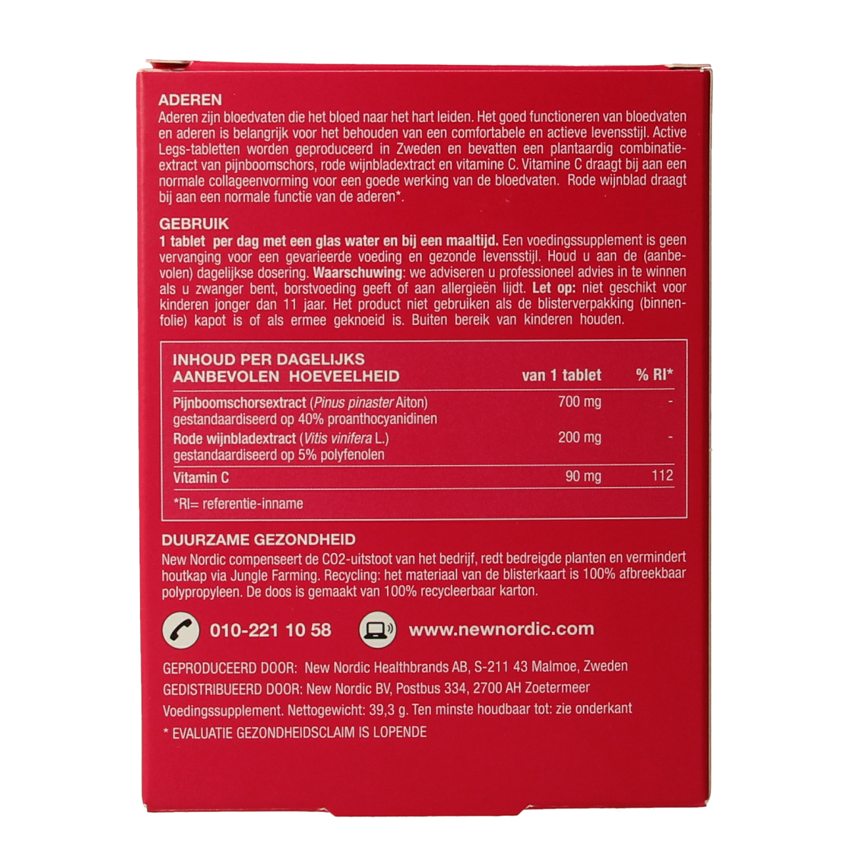 New Nordic Active legs 30.00 Tabletten