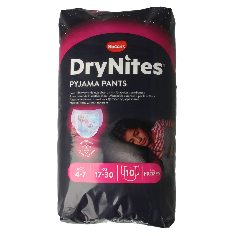 Huggies Drynites girl 4-7 jaar 10 Stuks