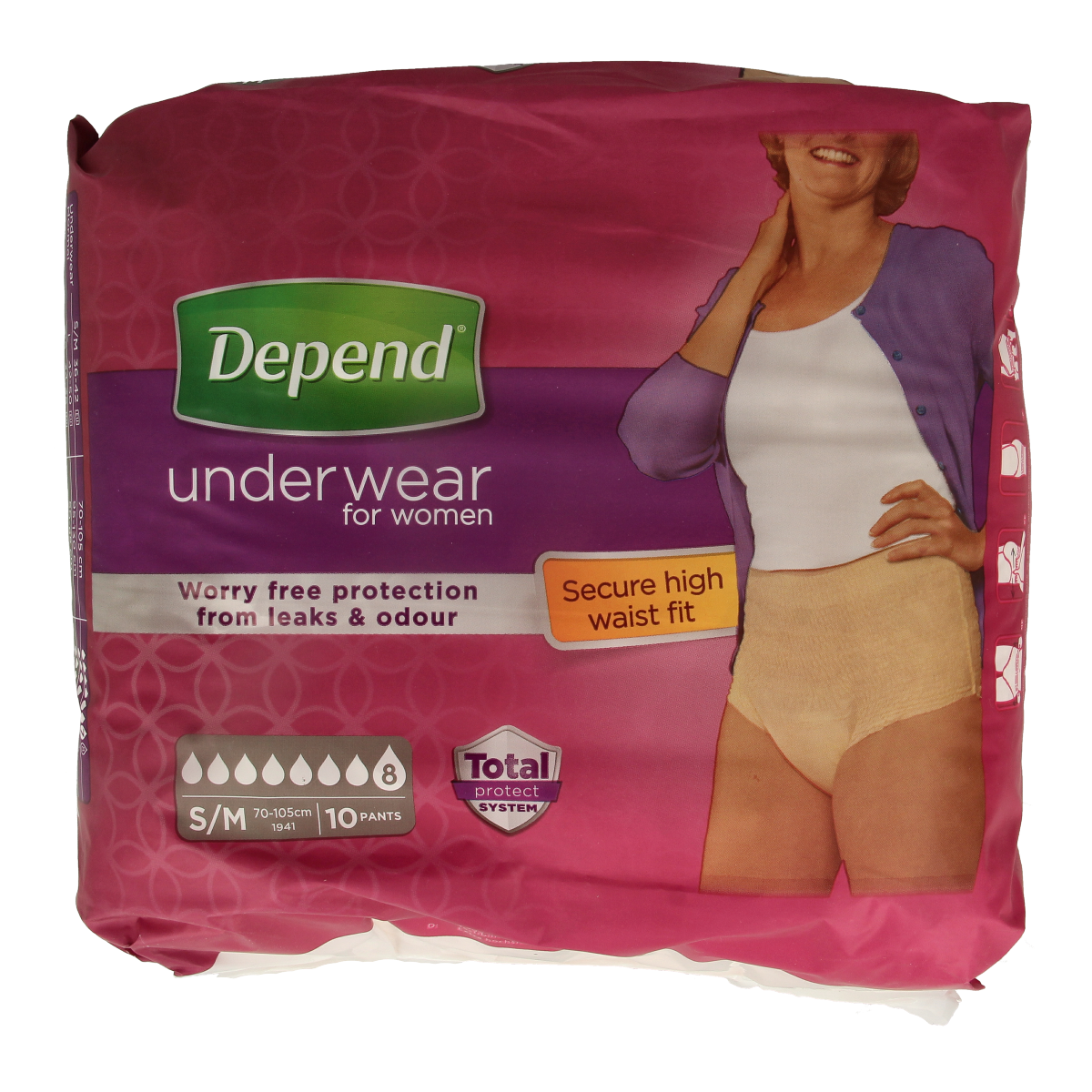 Depend Pants female super maat S/M 10.00 Stuks