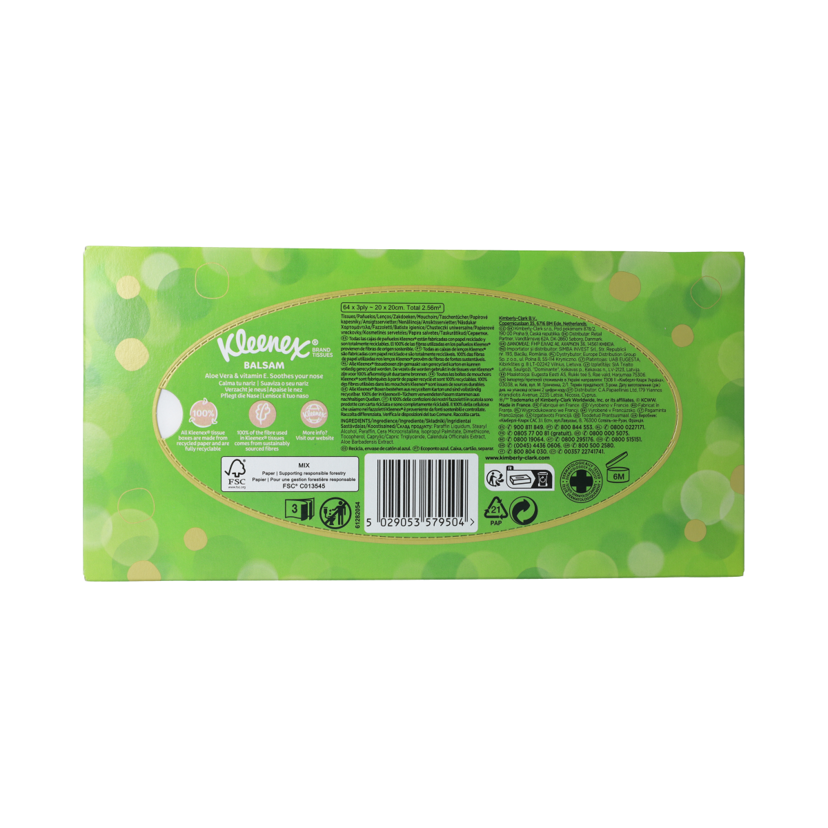 Kleenex Balsam tissue box 64.00 Stuks