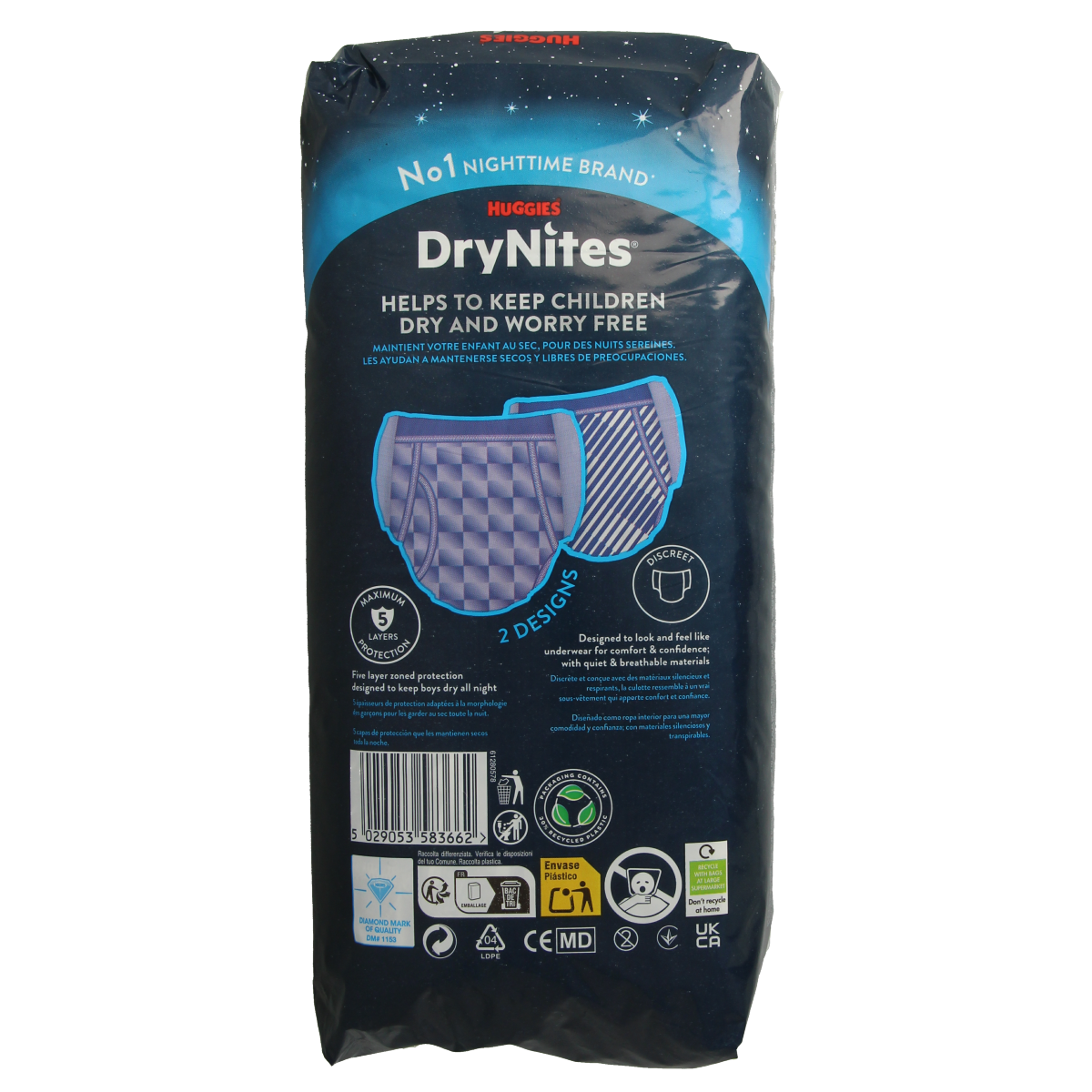 Huggies Drynites teen 13+kg boy 9.00 Stuks
