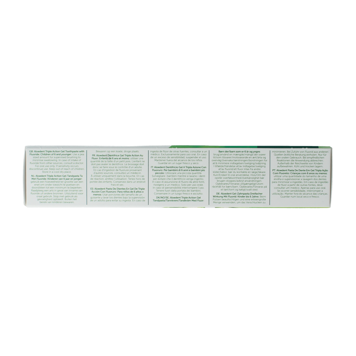 Aloe Dent Tandpasta aloe vera triple action with fluor 100.00 Milliliter
