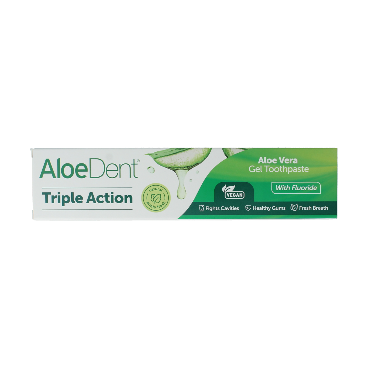 Aloe Dent Tandpasta aloe vera triple action with fluor 100.00 Milliliter
