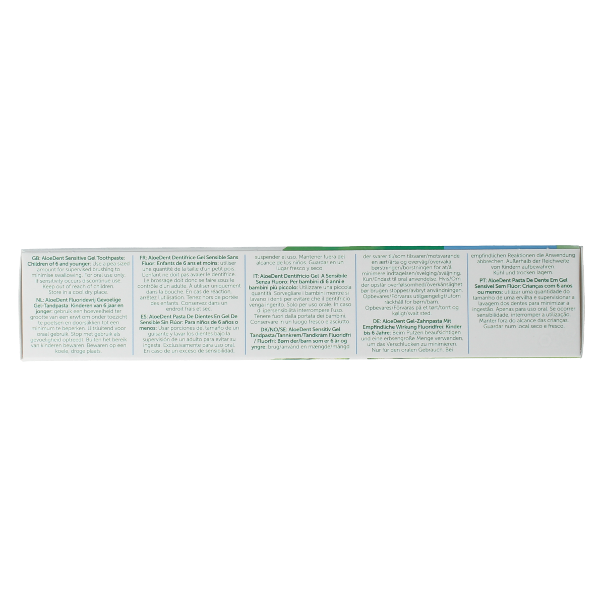 Aloe Dent Tandpasta aloe vera sensitive fluor free 100.00 Milliliter