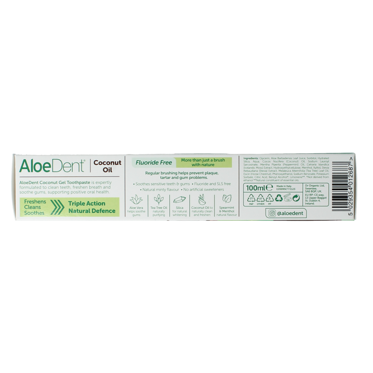 Aloe Dent Tandpasta coconut 100.00 Milliliter