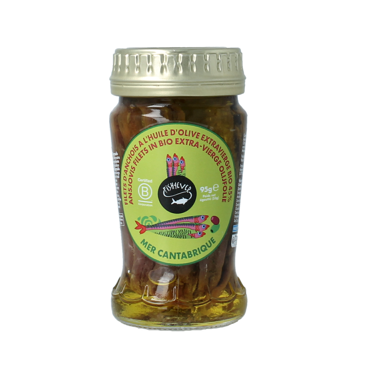 Fish 4 Ever Ansjovisfilet in olijfolie 95.00 Gram