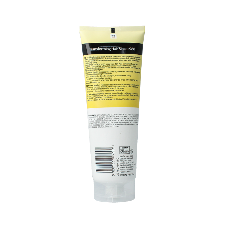 John Frieda Sheer blond go blonder lightening shampoo 250 Milliliter
