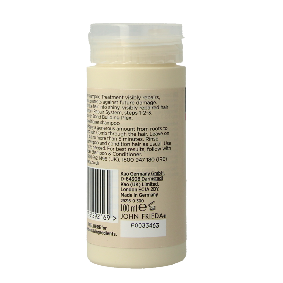 John Frieda Blonde + repair bond pre-shampoo 100.00 Milliliter