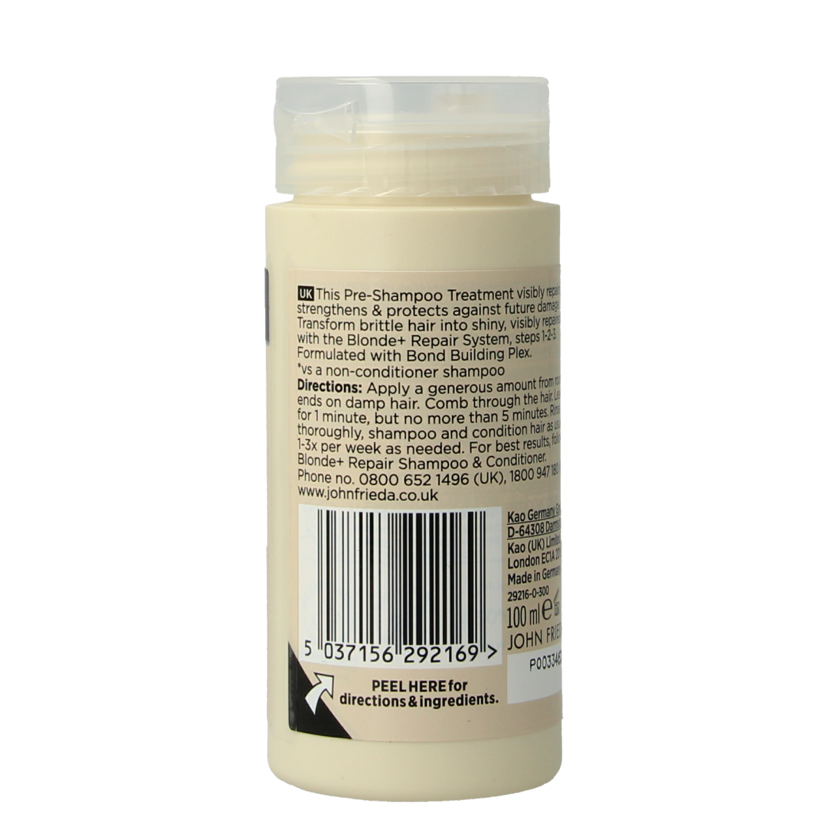 John Frieda Blonde + repair bond pre-shampoo 100.00 Milliliter