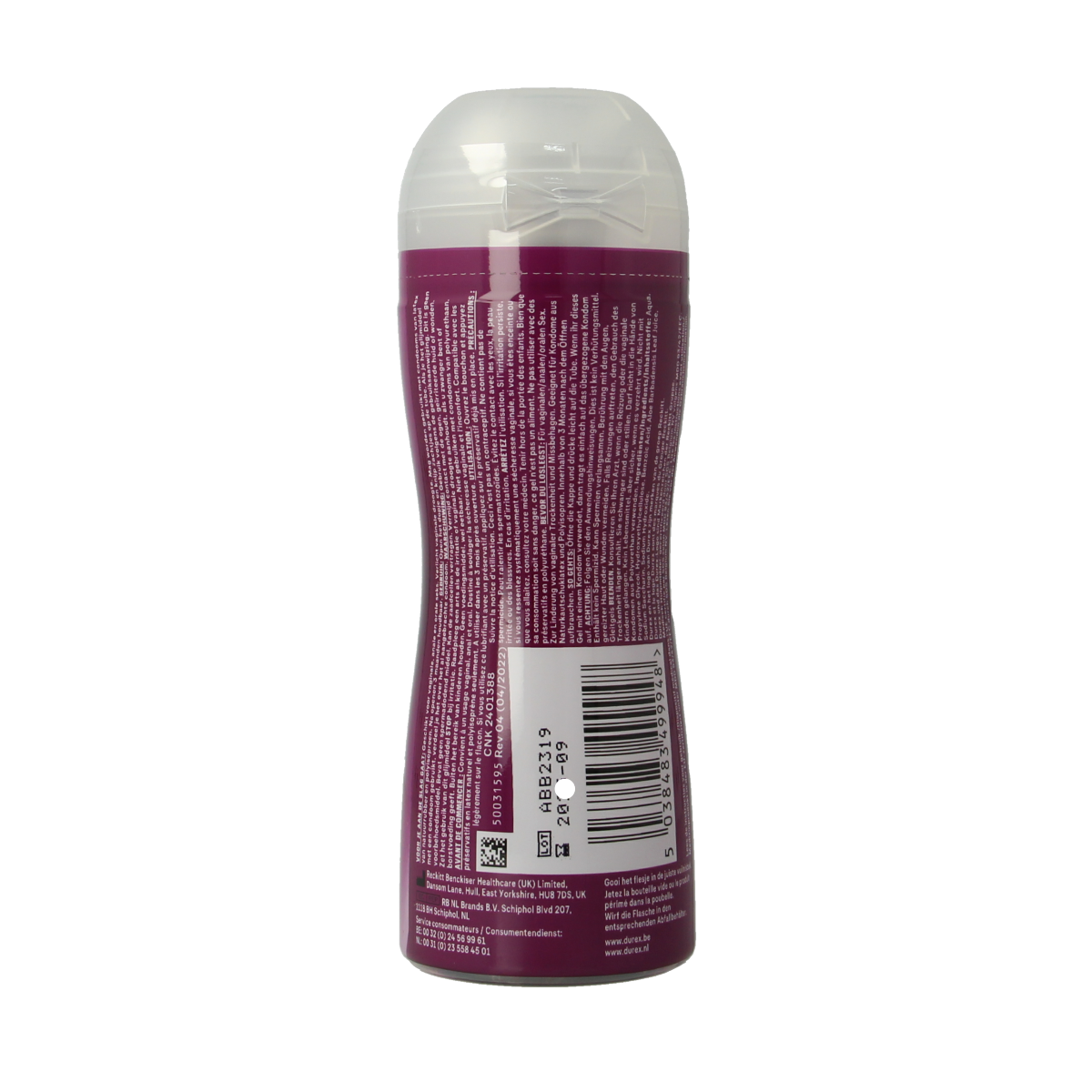 Durex Massageolie en glijmiddel 2-in-1 aloe vera 200.00 Milliliter
