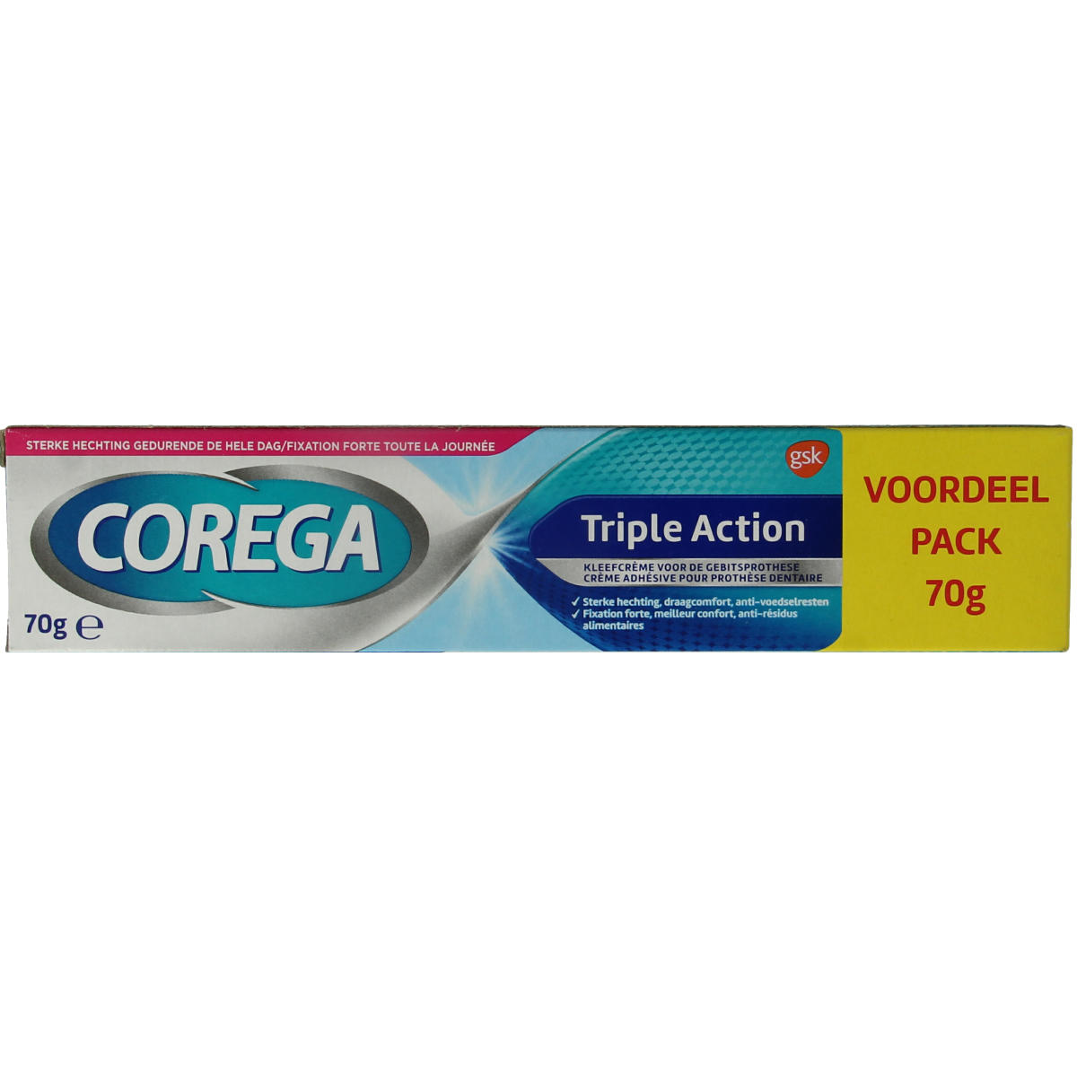 Corega Triple action kleefcreme 70.00 Gram