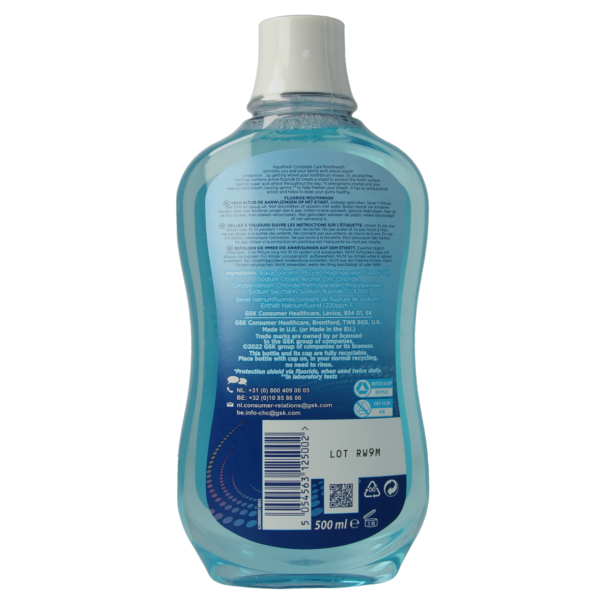 Aquafresh Mondwater complete care 500.00 Milliliter