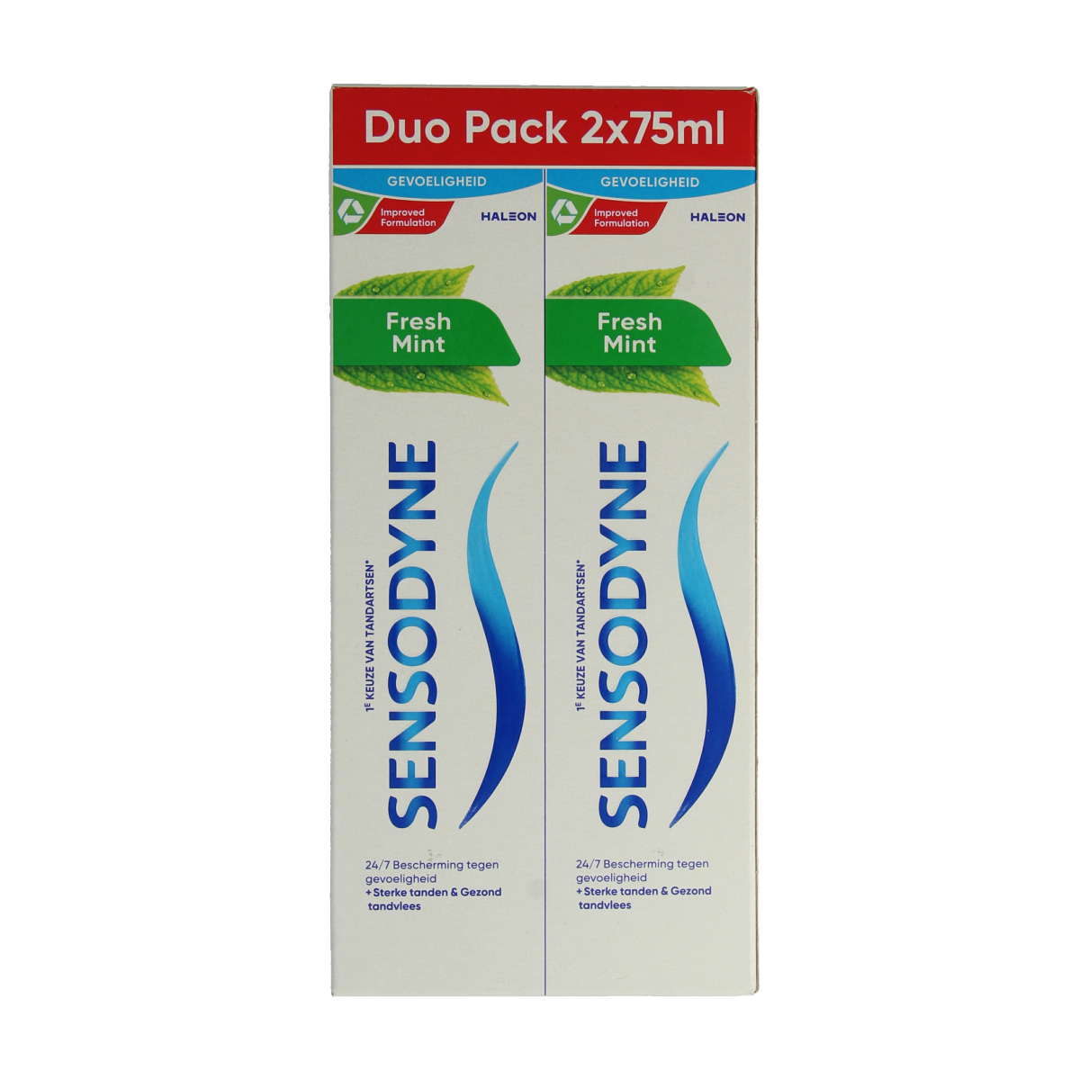 Sensodyne Tandpasta fresh mint 2 x 75ml 150.00 Milliliter