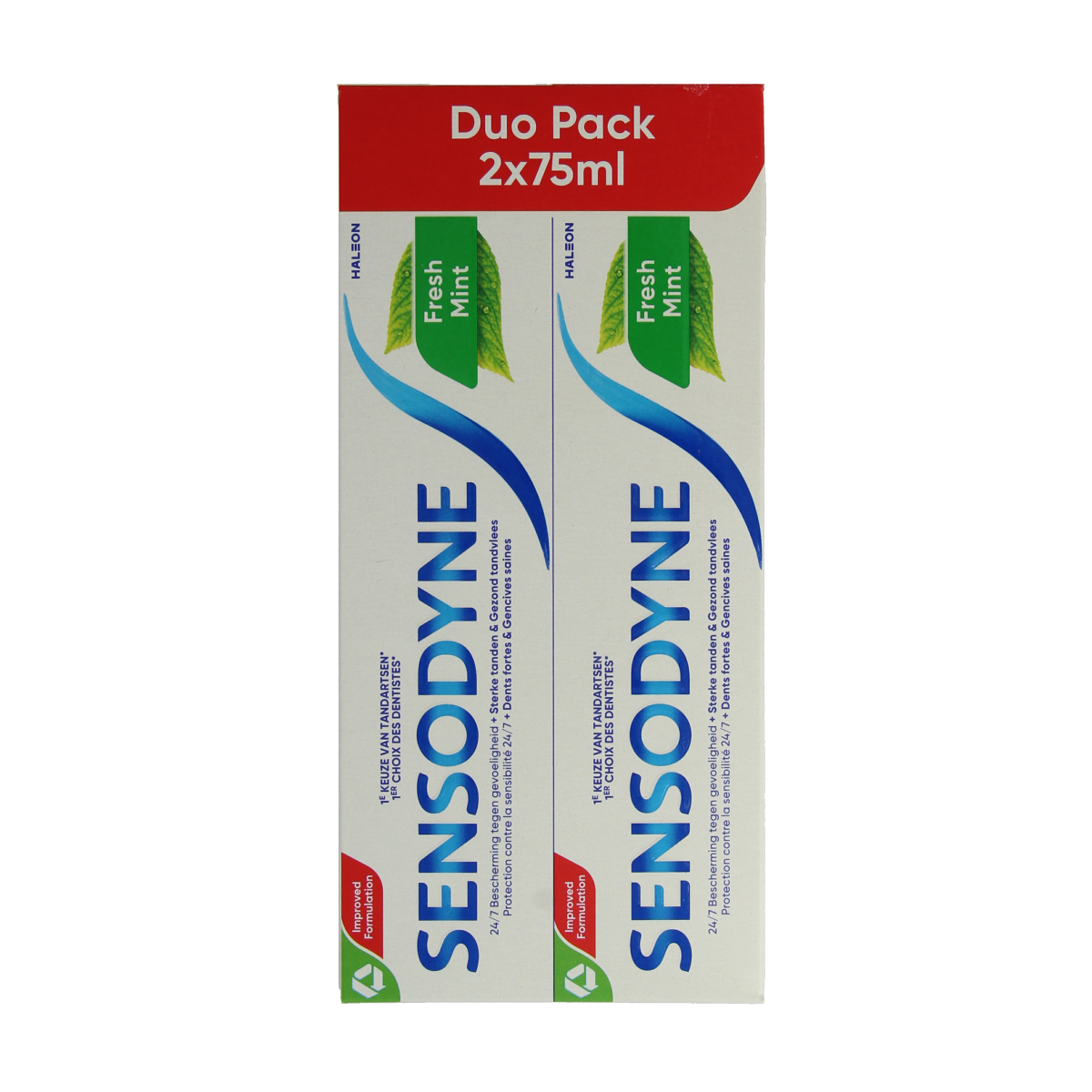 Sensodyne Tandpasta fresh mint 2 x 75ml 150.00 Milliliter