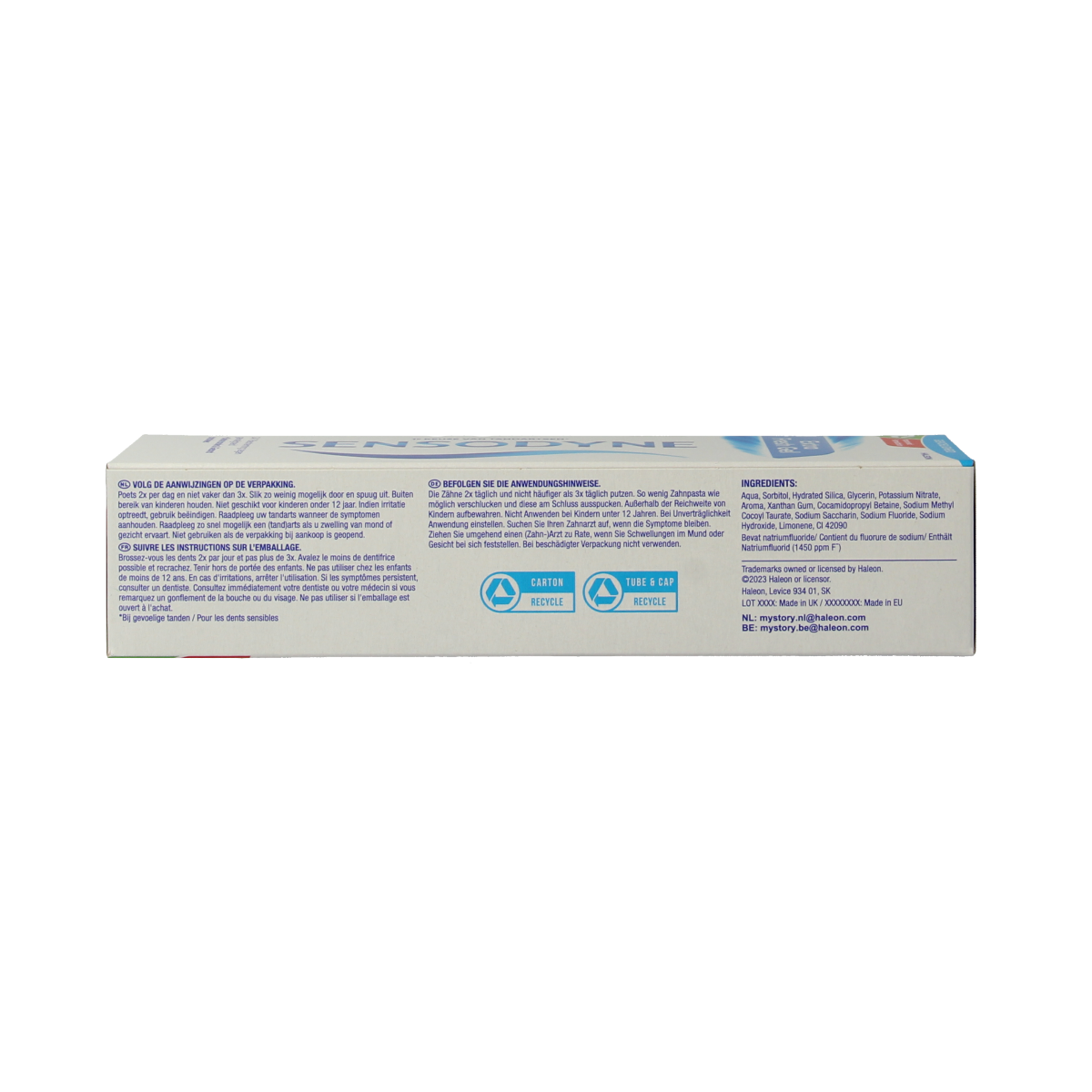 Sensodyne Tandpasta extra fresh gel 75.00 Milliliter