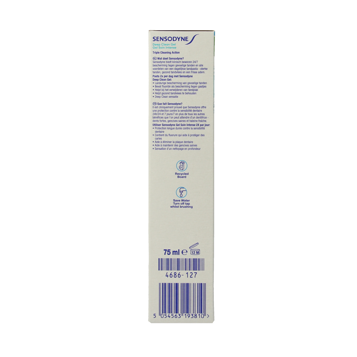 Sensodyne Tandpasta deep clean gel 75.00 Milliliter