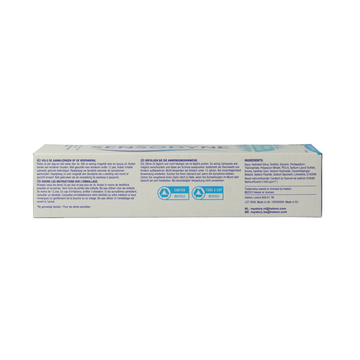 Sensodyne Tandpasta deep clean gel 75.00 Milliliter