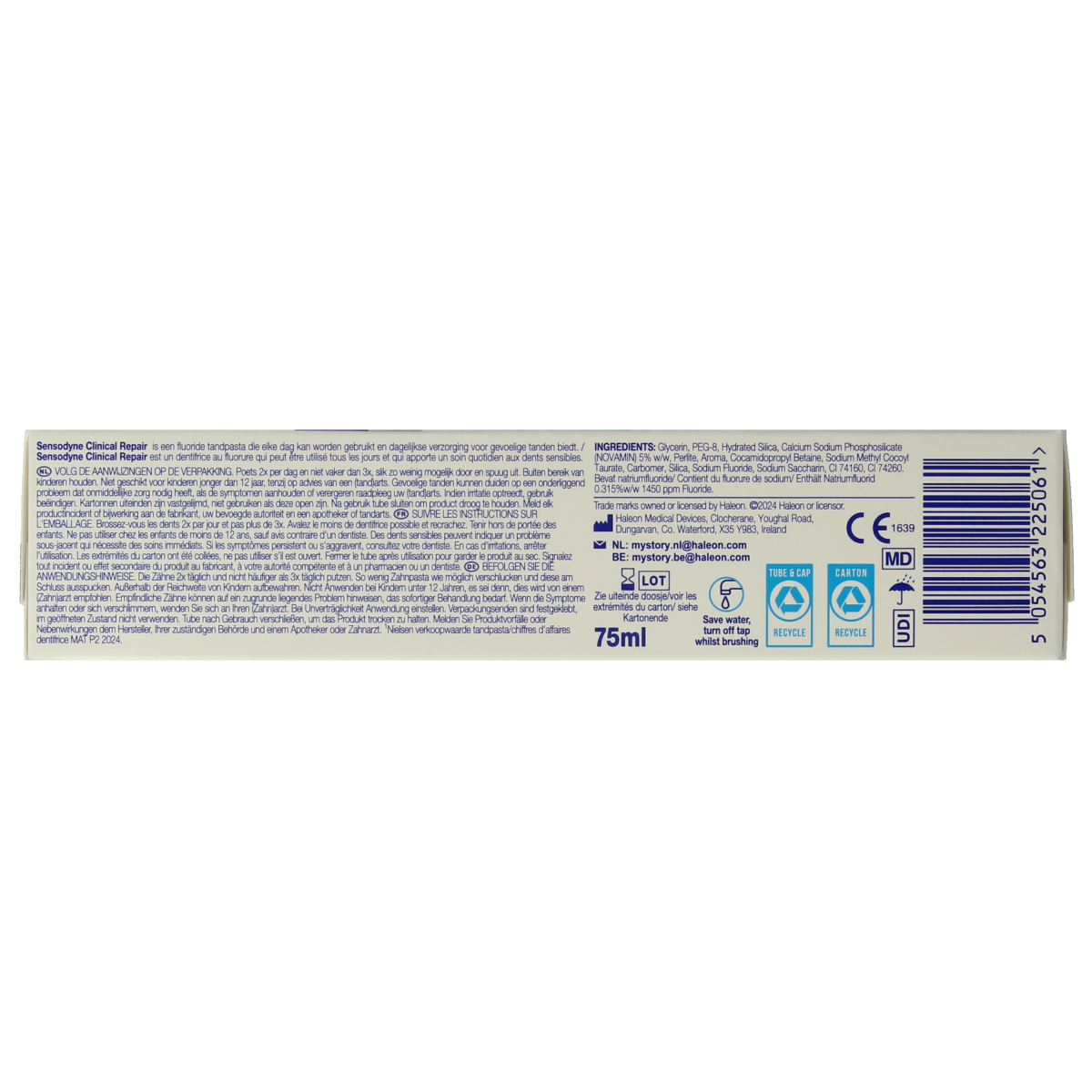 Sensodyne Tandpasta clinical repair deep clean 75.00 Milliliter