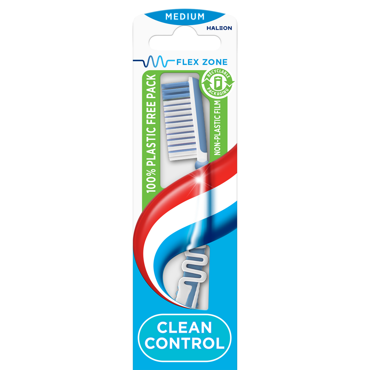 Aquafresh Tandenborstel clean control medium 1.00 Stuks