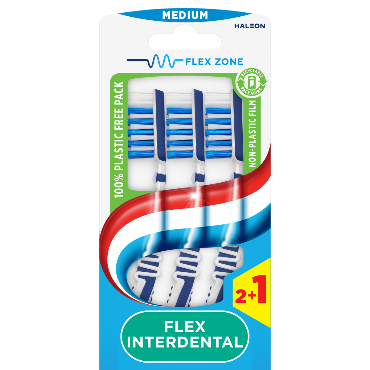 Aquafresh Tandenborstel flex interdental medium 3.00 Stuks