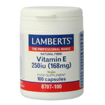 Lamberts Vitamine E 250IE natuurlijk 100.00 Vegetarische capsules