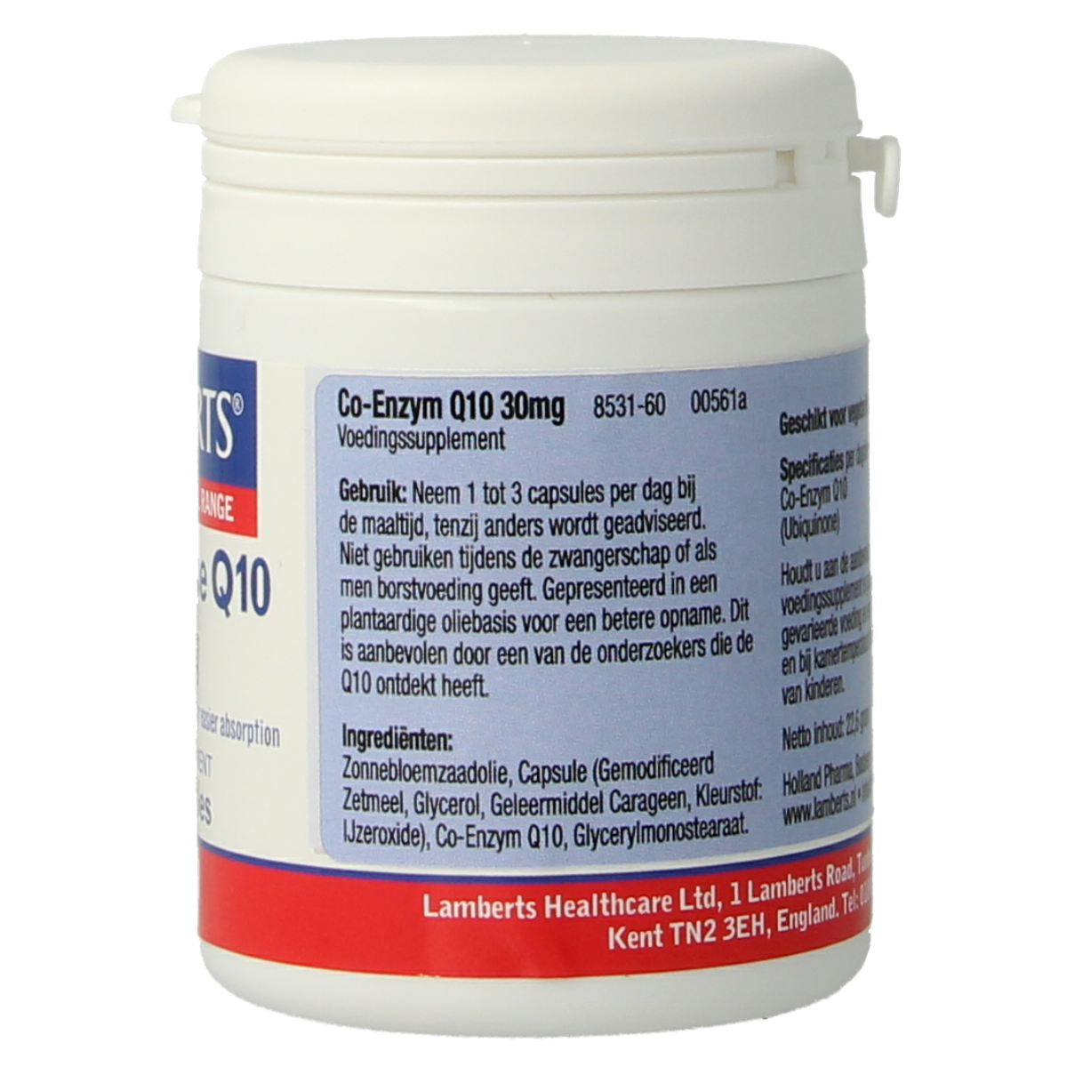Lamberts Co enzym Q10 30mg 60.00 Vegetarische capsules