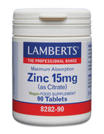Lamberts Zink citraat 15mg 90.00 Tabletten