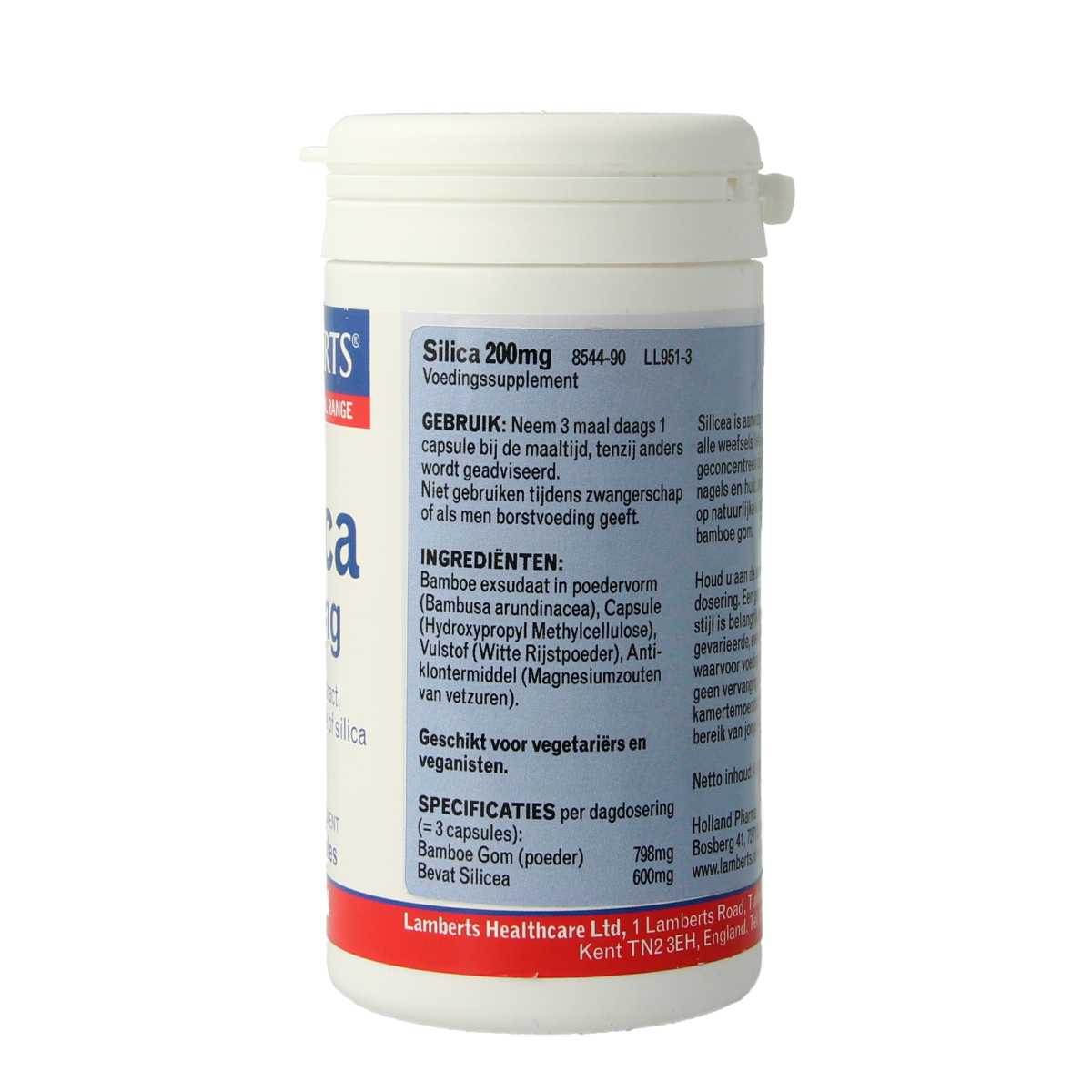 Lamberts Kiezelzuur uit bamboe (silica 200mg) 90.00 Vegetarische capsules