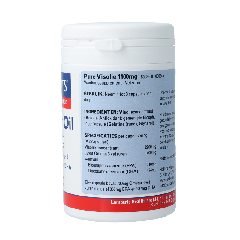 Lamberts Pure visolie 1100mg omega 3 60 Capsules