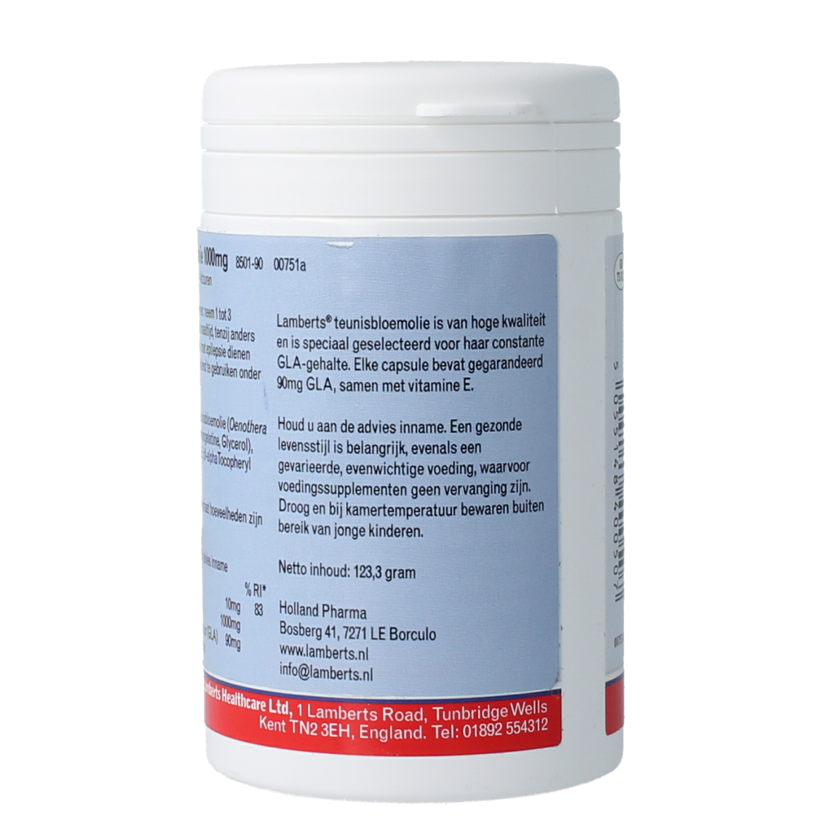 Lamberts Teunisbloemolie 1000mg (pure evening primrose oil) 90.00 Capsules
