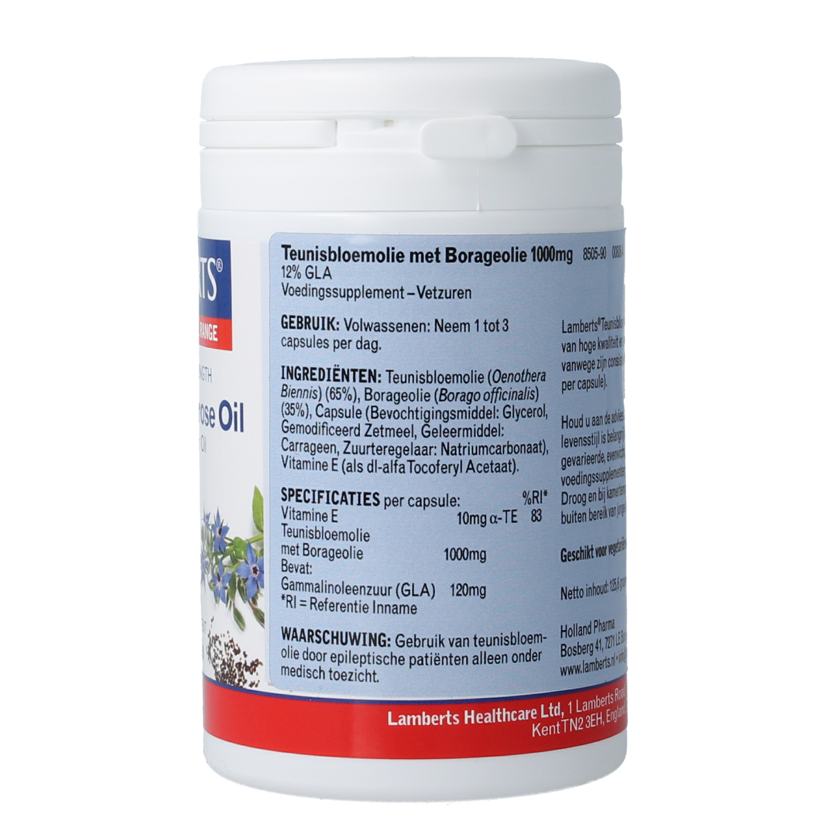 Lamberts Teunisbloem met borageolie 1000mg 90.00 Capsules