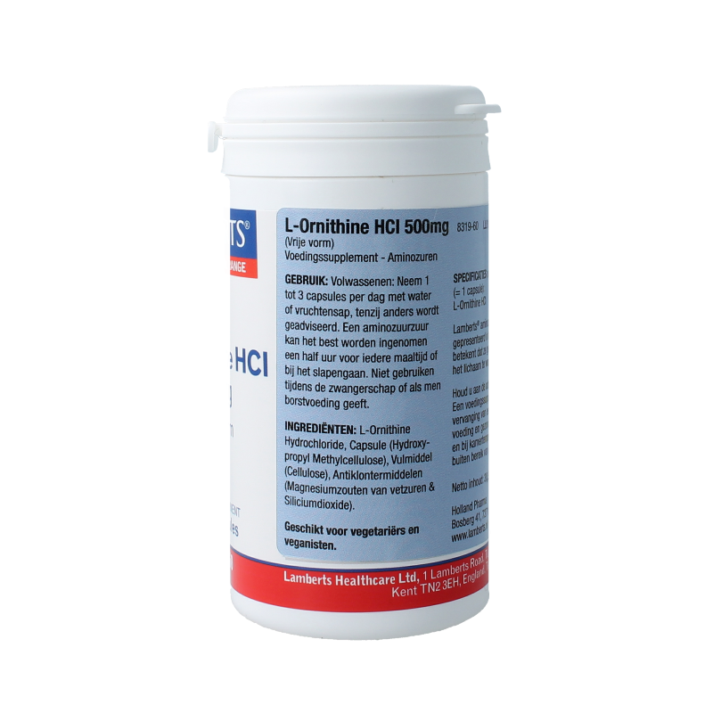 Lamberts L-Ornithine 500mg 60 Vegetarische capsules