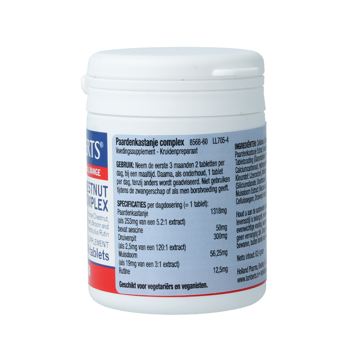 Lamberts Paardenkanstanje complex (Aescine, Horse Chestnut) 60.00 Tabletten