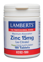 Lamberts Zink citraat 15mg 180.00 Tabletten