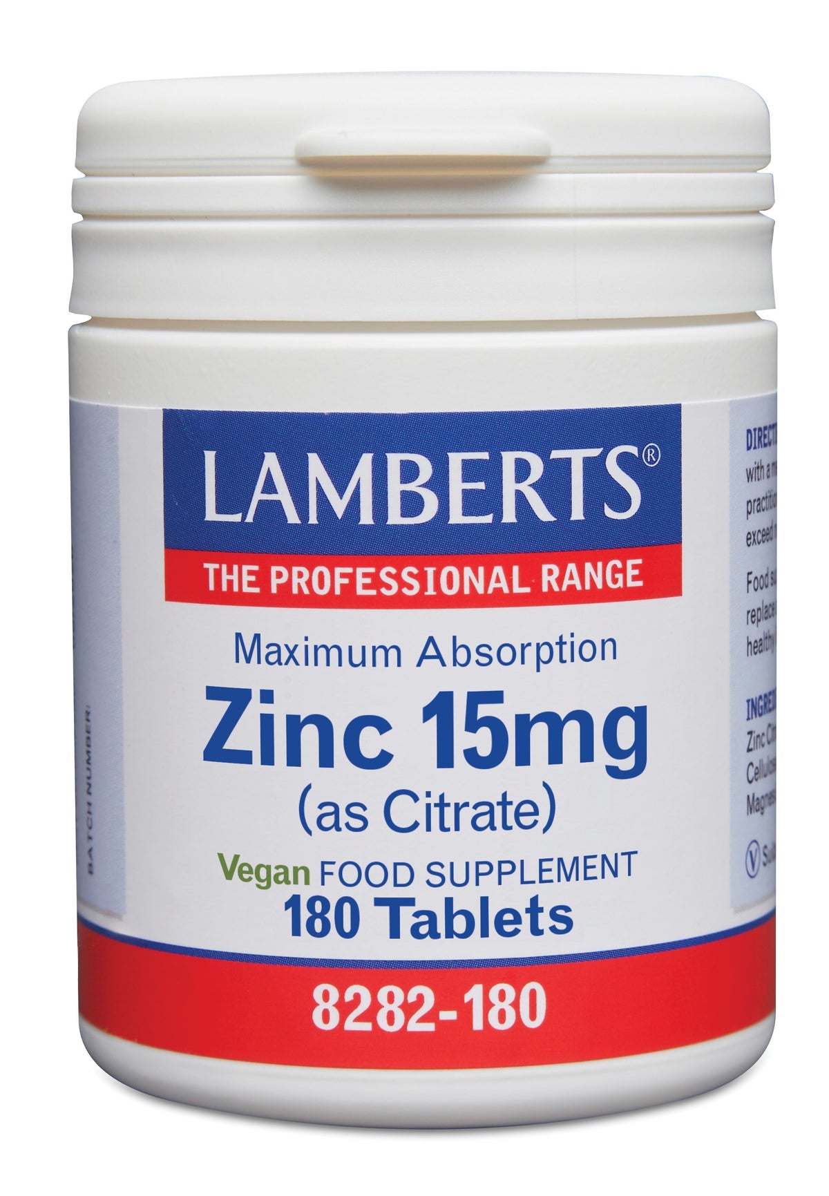 Lamberts Zink citraat 15mg 180.00 Tabletten
