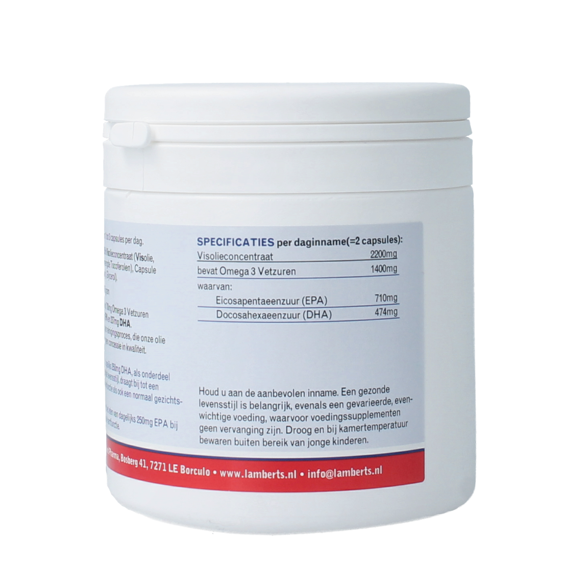 Lamberts Pure visolie 1100mg omega 3 120.00 Capsules