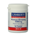 Lamberts Ginseng Koreaans 1200mg 60.00 Tabletten