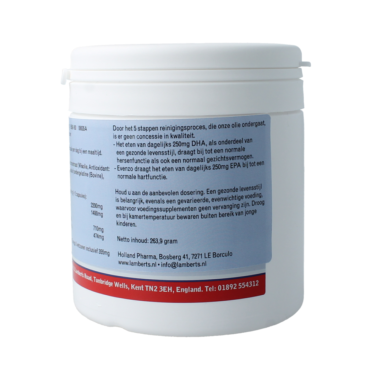 Lamberts Pure visolie 1100mg omega 3 180.00 Capsules
