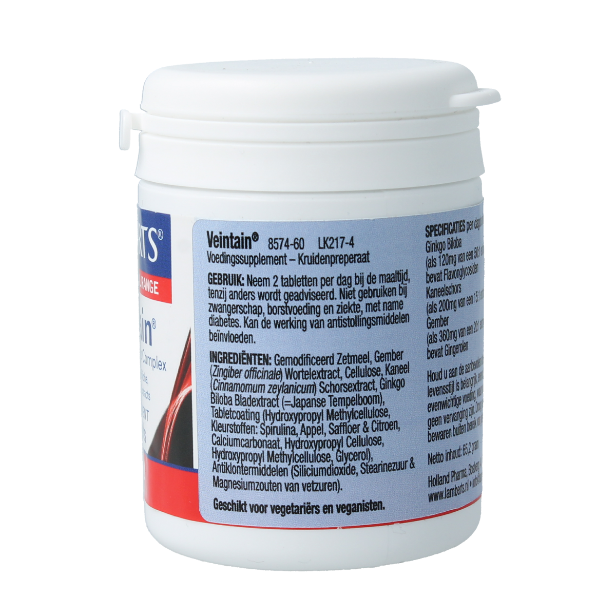 Lamberts Veintain (met ginkgo, kaneel) 60.00 Tabletten