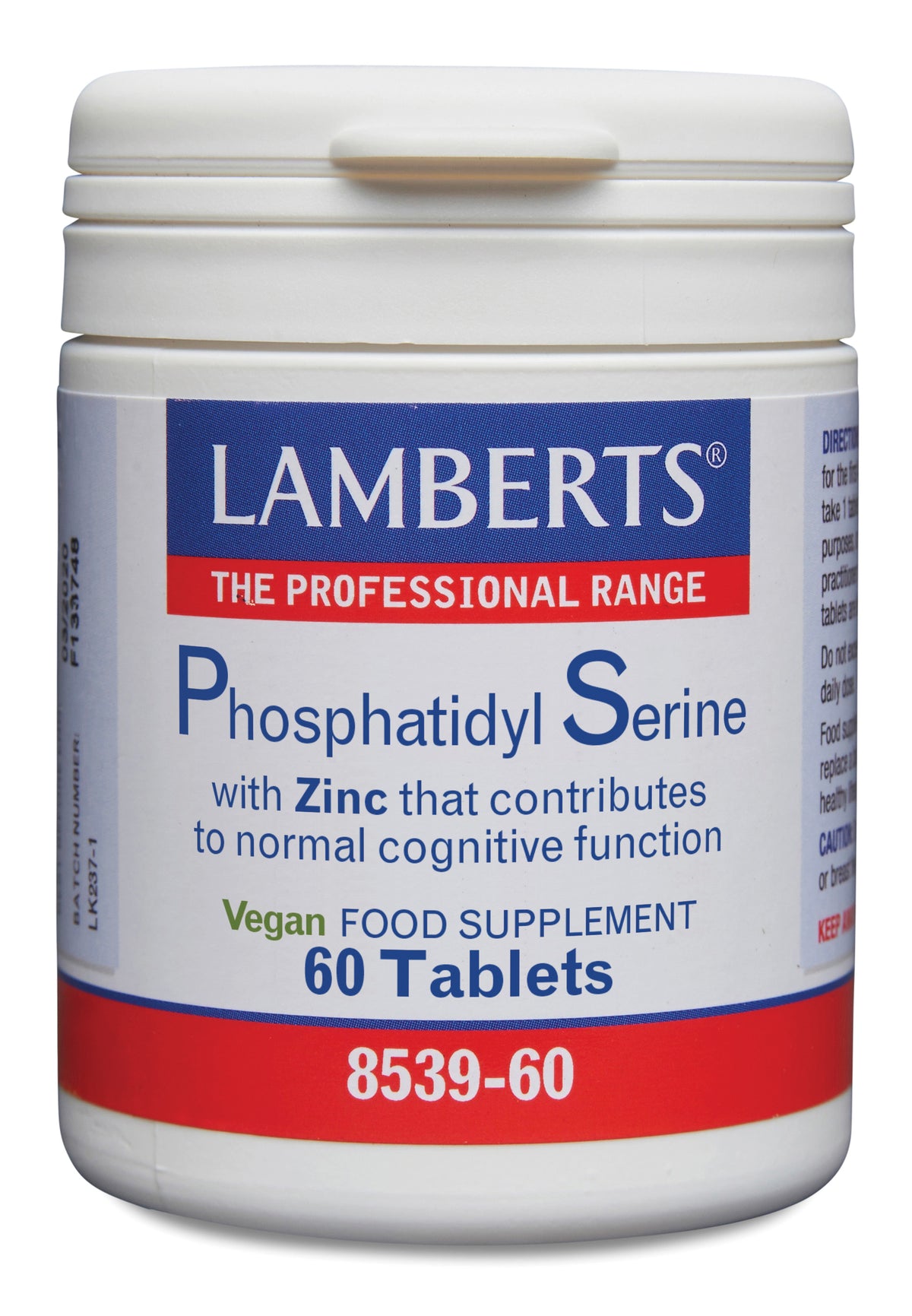 Lamberts Phosphatidyl serine 100mg met Zink 60.00 Tabletten