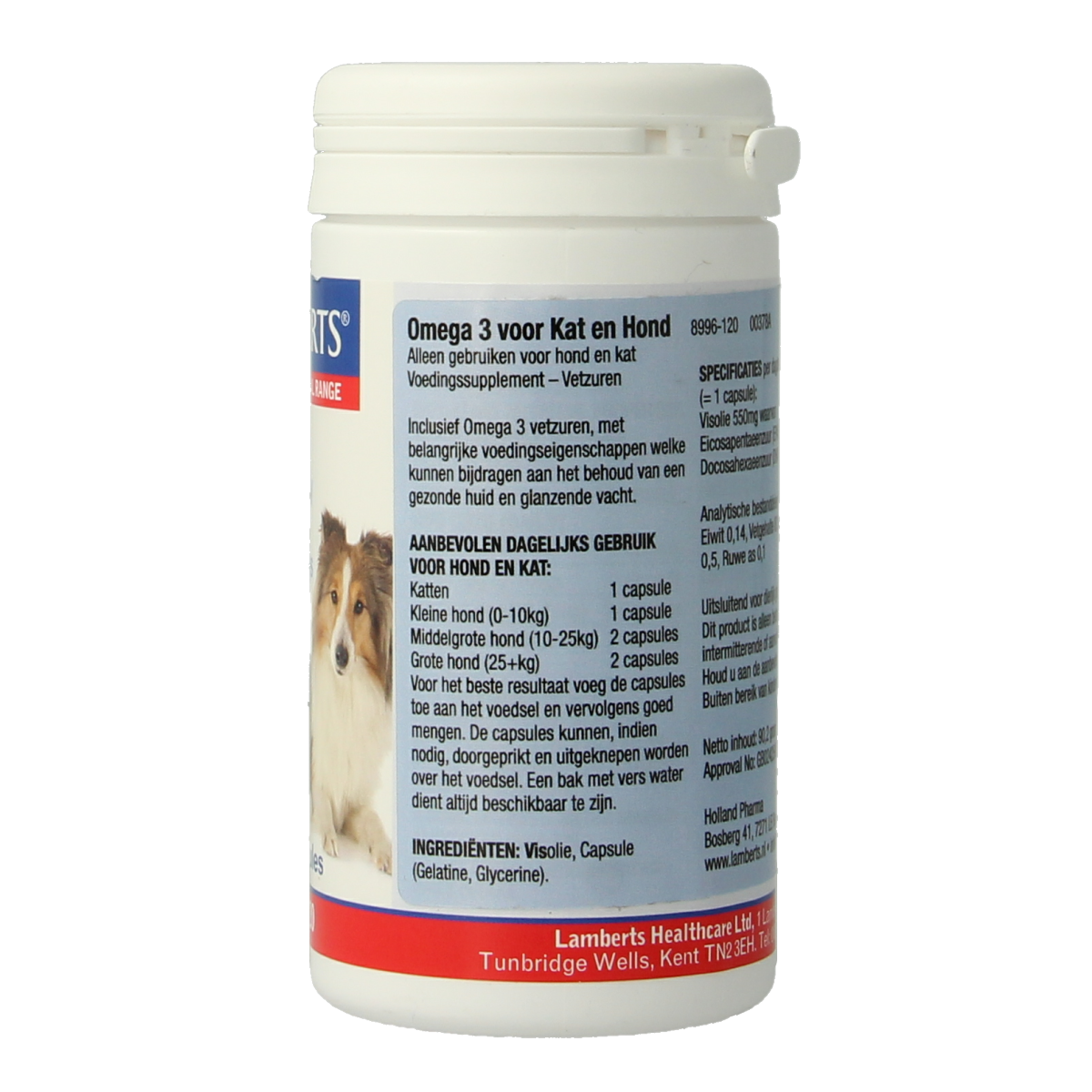 Lamberts Omega 3 voor dieren hond en kat 120.00 Capsules